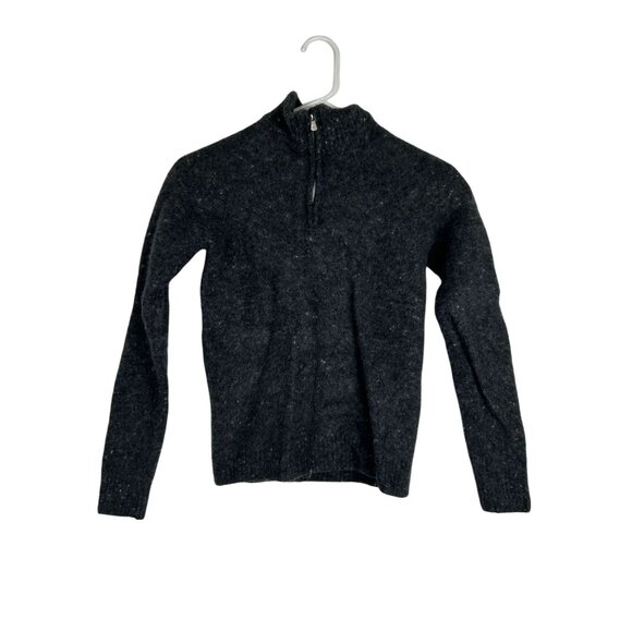 Jack Victor Boy S/P Gray Wool & Cashmere Blend Half-Zip Sweater - Picture 9 of 12